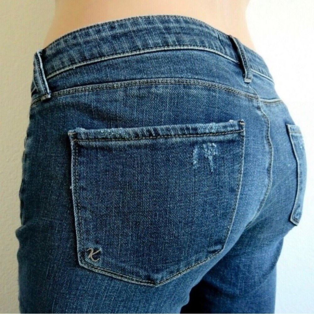 KUT from the KLOTH Jeans DISTRESSED Ankle Straight Leg Plus Size 16 Petite NWT